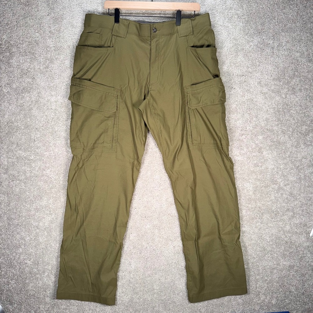 Duluth Trading Flex Dry On The Fly Cargo Pants Mens 38x32 Olive Hiking Outdoor